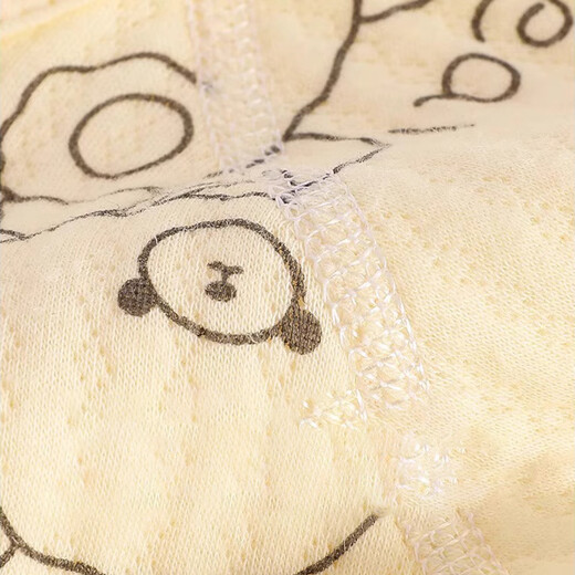 Xinnan newborn quilted onesie, newborn baby pure cotton pajamas, spring, autumn and winter warm baby crawling suit, onesie, yellow bear + yellow whale 52cm (5-8Jin Jin is equal to 0.5kg)