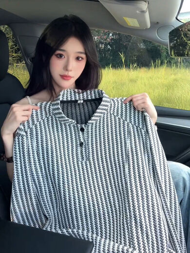 Herringbone Pattern American Henley Collar Men's Shirt Autumn Heavyweight Dog Print Long Sleeve T-Shirt Polo Inner Bottom Shirt White Upgrade 90 Customer Choice M M100-115Jin Jin is equal to 0.5 kg