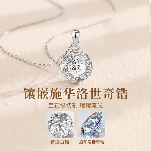 GLTEN Swarovski Zirconium Mobius Silver Necklace for Women 2025 New Light Luxury Niche Pendant Birthday Gift for Girlfriend