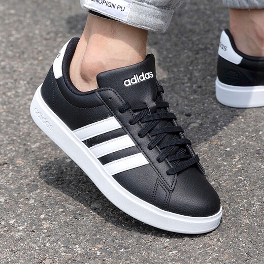 阿迪达斯（adidas）Neo板鞋男鞋女鞋2025秋冬季新款情侣运动鞋复古低帮休闲鞋 GW9196黑色/白 39