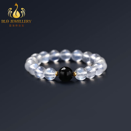 Bailuoqi Sri Lanka 7A collection grade moonstone bracelet obsidian bracelet couple jewelry beads 8mm