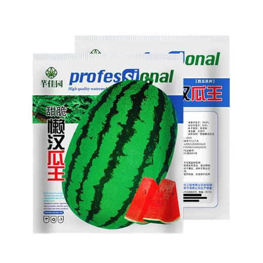 Watermelon set, watermelon seeds, watermelon balcony potted farmhouse garden melon seeds, various kinds of rock sugar Kirin watermelon seeds, 2 packs, about 100 pieces