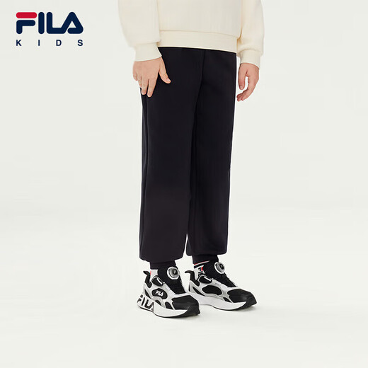 FILA【抗菌功能】斐乐儿童童装2025年冬季男童中大童加绒长裤