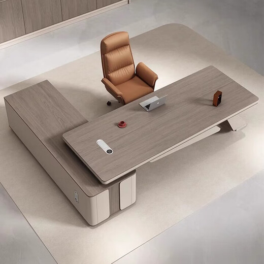 Light luxury boss desk office desk simple modern chairman president desk executive desk manager office desk and chair combination 1.8 meters boss desk
