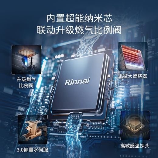 Rinnai (Rinnai) Xiaomanyao Max 15% off state subsidy Gas water heater 16L Full water servo constant temperature 0.5 Temperature adjustment 16GD72 trade-in 20/24 liters 20L GD72 Whale Tonton - Killer Whale Full water servo
