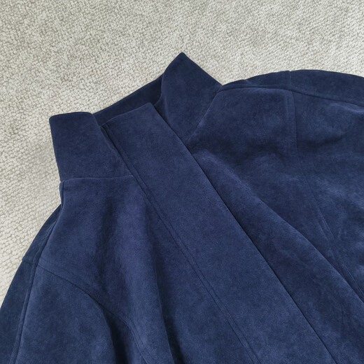 MEIYANG sapphire jacket miu gene matte custom woven stand collar zipper jacket white fashionable winter new style sapphire blue L