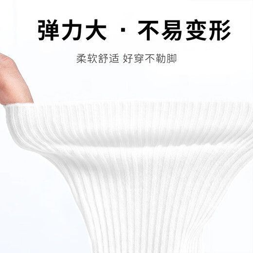 3015 Jihua Standard Socks Military Fans Winter Socks Summer Socks White Anti-odor Sweat-Absorbent Medium Socks Training Socks 10 Pairs - White Summer Socks Medium (40-44 Foot Size)