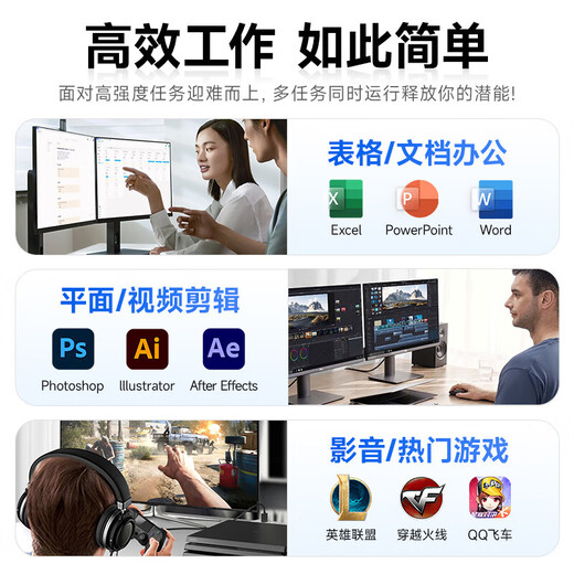 CZZ Core i7 upgrade Intel 12-core 24-thread 4G independent display assembly computer host desktop computer game chicken game magic machine set of one E5-2660/256G solid state/610