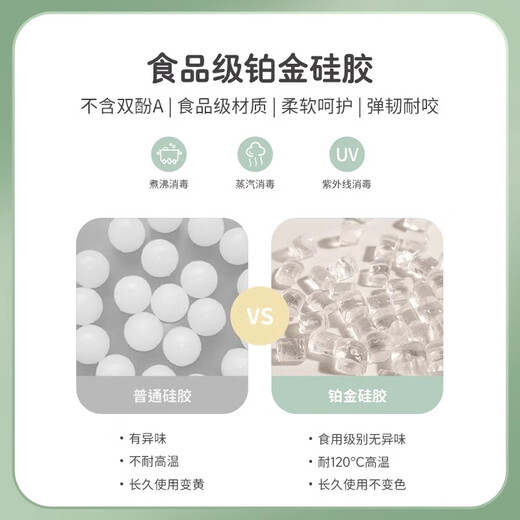 MOYUUM apple bite bag baby eating fruit food supplement baby fruit and vegetable bite play molar tool silicone teether apple green 1 pack