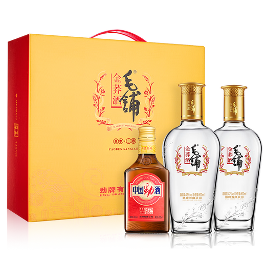 Jinpai Jinjiu Maopu Tartary Buckwheat Wine Golden Buckwheat Dew Wine 42 Degree 500ml Prepared Drinks Festival Gifts 42 Degree 500mL 1 Box Gift Box