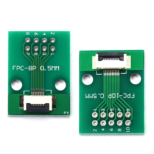 Dafuri FPC/FFC adapter plate welded 0.5mm/1.0mm pitch connector to straight plug 2.54 flexible cable adapter 30P double-sided tape 0.5MM with seat for flip-top connection (1 piece)