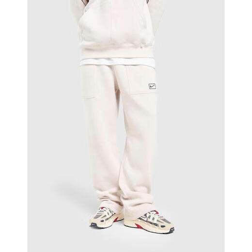 Nike (NIKE) men's sweatpants are warm, comfortable, breathable, easy to put on and take off, cotton and velvet, loose and long for daily wear Ice Ghiacchio One size | L
