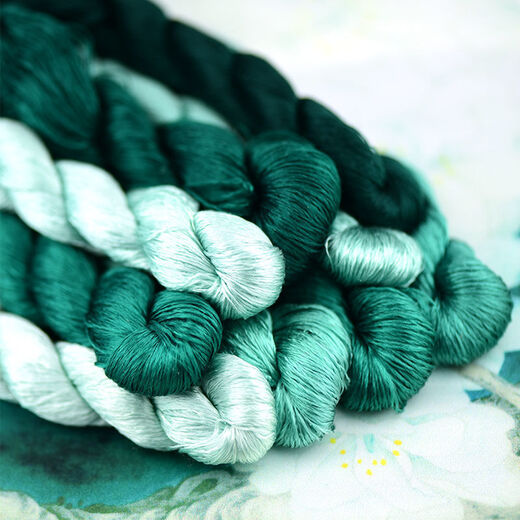 Other embroidery craftsmen No. 53 6A silk thread Hunan embroidery thread no-split untwisted velvet floral thread handmade materials wholesale direct brushed velvet no-split untwisted thread No. 6 large branch