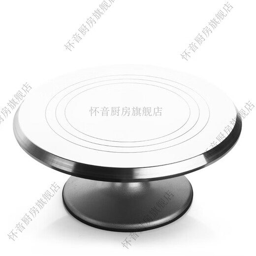 Huaiyin decorating table aluminum alloy turntable cake turntable with anti-slip ring baking decorating tool food grade cake decorating table 12-inch turntable single single