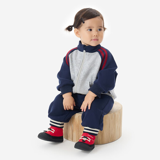 Ying's toddler shoes, baby shoes, outdoor cotton shoes, winter warm outdoor shoes for boys and girls, versatile and comfortable new style, Vibrant Red 17, inner length 13.0/foot length 12.1-12.5