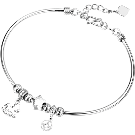 Duozun pt950 platinum bracelet for women, platinum sparkling, get rich immediately bracelet, niche bracelet, holiday gift, get rich immediately, bracelet 7.5-8g (adjustable)