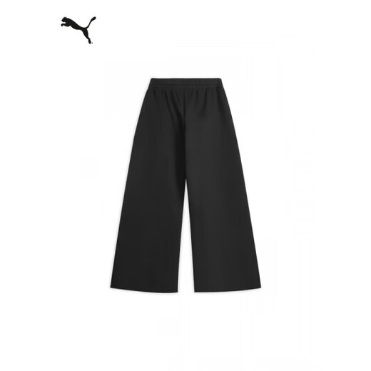 PUMA loose straight wide-leg sweatpants for men and women, autumn and winter casual cotton knitted trousers 692897 Black-01 Black 01 XS (165/66A)