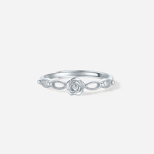 Saturday Fortune (ZLF) PT950 platinum ring for women, elegant and simple rose ring for girlfriend, gift for girlfriend, size 10-2.47g