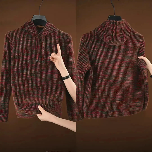 Counter genuine 2025 winter fashion trend designer men's casual versatile long-sleeved hooded sweatshirt C color section red thick section L recommended 115-130 Jin Jin equals 0.5 kg