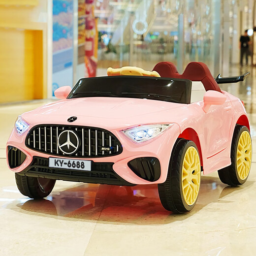 Dianmai children's electric car four-wheel electric car can seat men and women baby remote control car gift toy car stroller pink single drive small battery
