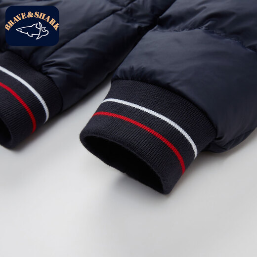 BRAVE&SHARK Stand Collar Reversible White Goose Down Down Jacket Men's 2025 Winter New Warm Down Jacket Men's Casual Royal Blue XL Recommended 140-160Jin Jin equals 0.5kg