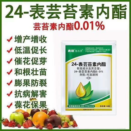 Brassinolide Yuntaixin Preserves flowers and fruit trees, cucumbers, citrus, prevents fruit drop, plant brassinoids growth regulator 100g 2 bottles