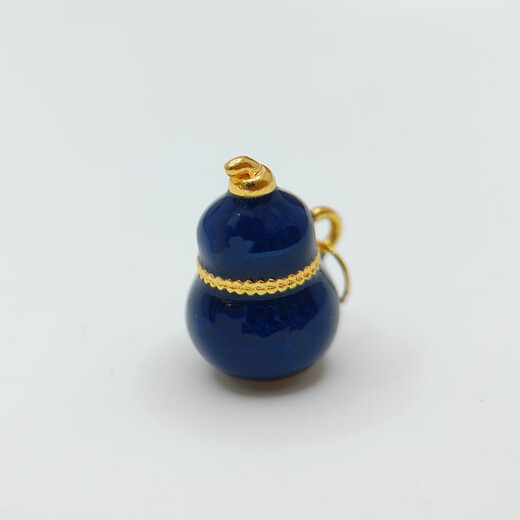 18K gold gourd pendant, enamel seven-color gourd five-pointed star for girlfriend, child birthday gift necklace for women, green