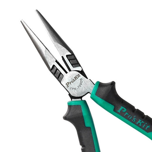 Baogong (Pro sKit) 1PK-709DS two-color handle eccentric labor-saving pliers titanium clamping needle nose pliers 6 inches (165mm)