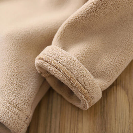 男童半高领双面绒打底衫秋冬2025新款儿童奥粒绒加厚保暖长袖T恤 蓝色 110 110cm