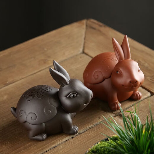 Tea Pet Lucky Turtle Purple Sand Turtle Tea Leak Filter Integrated Desktop Water Separator Ceramic Ornament Style Twenty-Four Treasures (Purple Clay Circle)