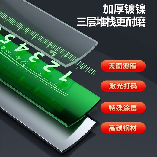 RSRDDY black technology fluorescent ruler with thickened tape measure 3 meters 5 meters 7.5 meters 10 meters accurate anti-fall meter ruler high precision main picture 1 set source one piece 5 meters 19 wide upgraded automatic locking