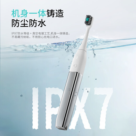 ALLEGRO Official Authentic Simple Luxury High-end Sonic Electric Toothbrush Adult Couple Model Soft-bristled Household Automatic Deep Cleaning Gum Protection Gift for Men and Women Birthday Wedding Memorial Glacier Silver