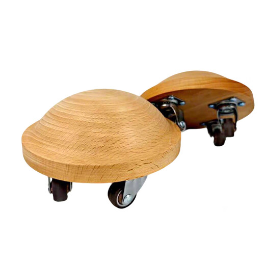 OOVIIZ Pilates hand push roller, turtle back sliding wheel, Zhou Bichang's same style spiral bowl fitness sliding disc to stretch the spine, environmentally friendly beech turtle back sliding disc pair