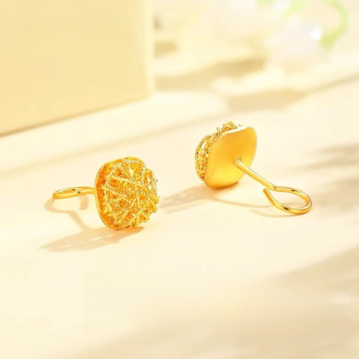 Chipan Sweet Brushed Sugar Cube Earrings Women's Gold Earrings and Earrings Earrings for Girlfriend's Birthday Gift 0.9g Small Sugar Cube Earrings (Curved Hook Style. One Pair)