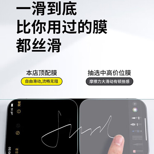 Felker Fully automatic film iPhone17/16/15/14/13ProMax tempered film anti-peeping protective film Apple full range of three-proof high-definition fingerprint-proof explosion-proof mobile phone film 2 pieces in a pack Diamond HD style丨earpiece dustproof丨hard case dust-free warehouse Apple 16e