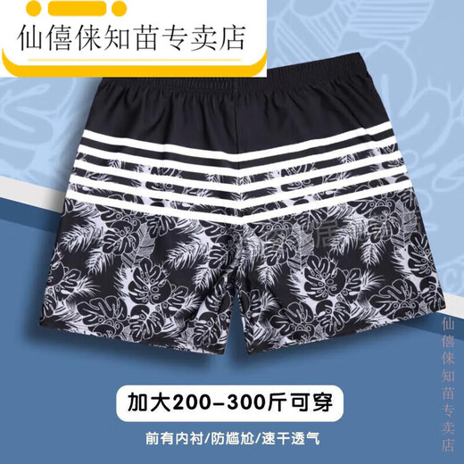 Plus-Size-Badehose für Männer plus Mast 300Jin Jin entspricht 0,5 kg Anti-Peinlichkeit lose Plus-Size-Badehose für den Urlaub am Meer dicker Mann Schwimmausrüstung 5 Badehose 9099-4 Dreieckstyp-Blau 6XL 250-300Jin Jin entspricht 0,5 kg