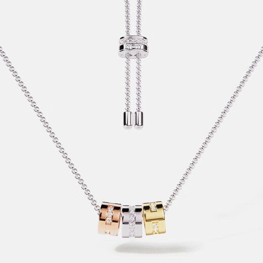 APM Monaco Morse Code Adjustable Necklace Silver White Women's Hygiene Day Gift Couple High-end Sweater Chain Sweater Chain Gold Necklace