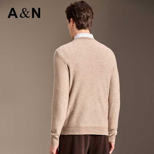 Antonio cashmere + sheep wool light luxury high-end warm and skin-friendly woolen sweater for men in winter delicate knitted bottoming sweater with floral pattern L /50 175/92A