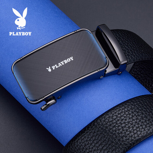 Playboy (PLAYBOY) men's belt genuine cowhide belt for young and middle-aged people with automatic buckle casual pants belt business versatile gift for boyfriend and husband