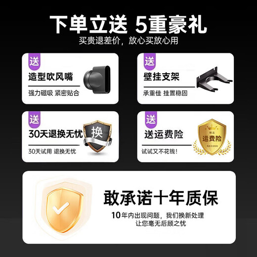 National 3C Certification丨4.5 billion negative ions for hair care. The same model as the Sen series with Huaqiangbei high-speed bladeless hair dryer negative ions for home use, silent and high-power without damaging hair. Starry Sky Gray-4.5 billion moisturizing negative ions丨Two-piece set 3C National Certification丨Top configuration 1 1