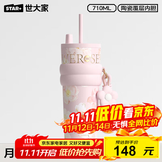 The same type of thermos cup for women from celebrities all over the world, as a birthday gift for girlfriends, friends and wives, large-capacity straw cups