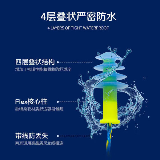 Swimming earplugs waterproof swimming earplugs waterproof anti-otitis media Deomun swimming earplugs waterproof men's children children's style with nose clip Germany