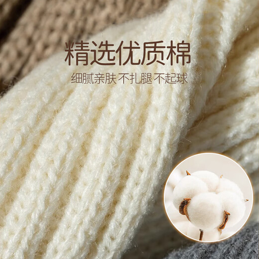 Maifeite Professional Yoga Socks Piles of Socks Covers Autumn and Winter Thickened Warm Leg Guards Pilates Fitness Mid-length Sports Socks Brown No Footstep/Thick and Soft