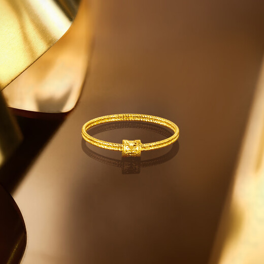 Saturday Fortune Gold Ring Women's 5G Pure Gold Fashion Small Waist Ring for Girlfriend Price No. 14-1.27g