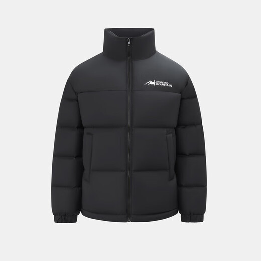 Новый универсальный модный повседневный мужской и женский короткий пуховик с косым карманом и воротником-стойкой от Xue Zhongfei, черный L 175/92A