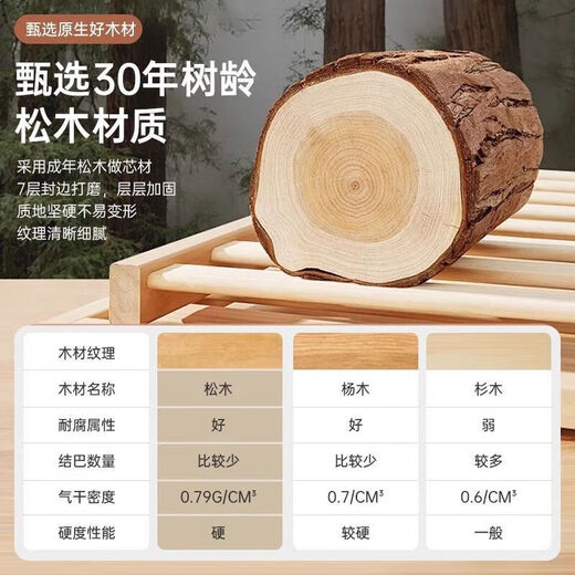 Solid wood bookshelf floor-standing wall storage shelf living room home simple creative tree-shaped student bedroom layered shelf main picture 8-layer pastoral oak color high 100cm