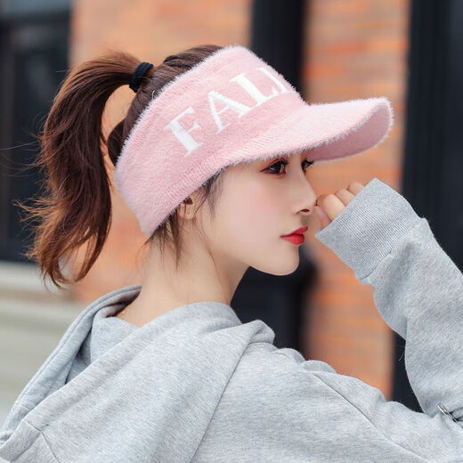 Wujiang Miaopin golf hat women's empty top hat autumn and winter women's fashionable knitted hat trendy Korean version duck tongue baseball cap sports hat FALLOW empty top style black