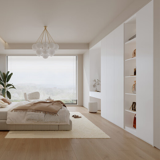 Quanyou (QUANU) Quanyou Home Wardrobe Customized Simple Swing Door Wardrobe Home Small House Customized Storage Cabinet Bedroom 629/ (calculated based on projected area)