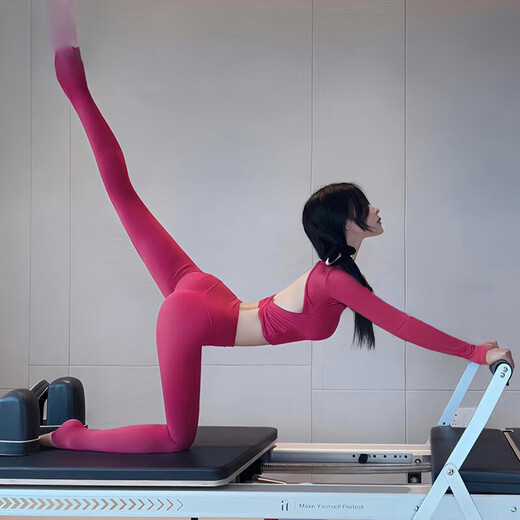 Kangaroo (DAISHU) yoga clothing suit for women 2025 new high-end long-sleeved fitness clothing autumn and winter Pilates training clothing sports top suit black top + black pants XL (118-130Jin Jin equals 0.5 kg)