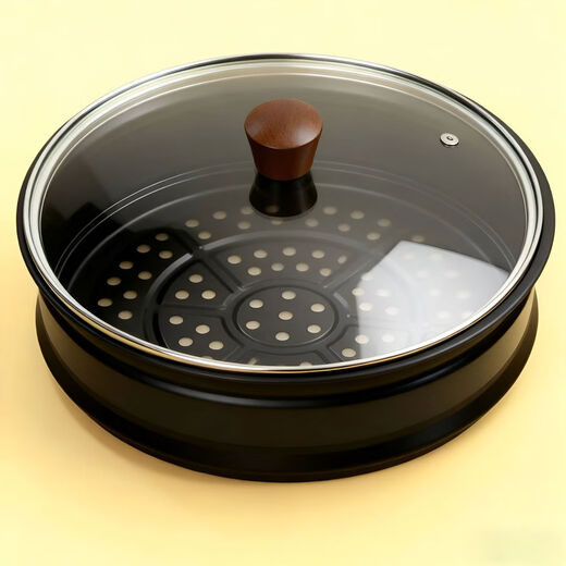 Steamer pot, special steamer pot for big belly pot, Zhangqiu iron pot, universal food-grade stainless steel steamer, wok steamer, 24cm earless pottery iron steamer without pot